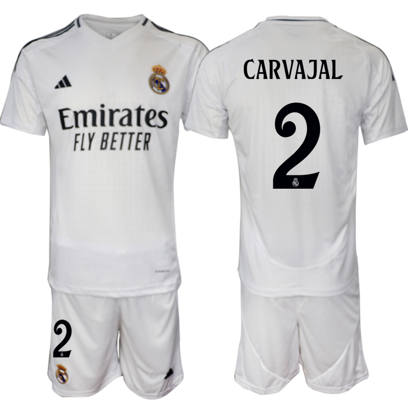 Men 2024-2025 Club Real Madrid home White #2 Soccer Jersey->real madrid jersey->Soccer Club Jersey